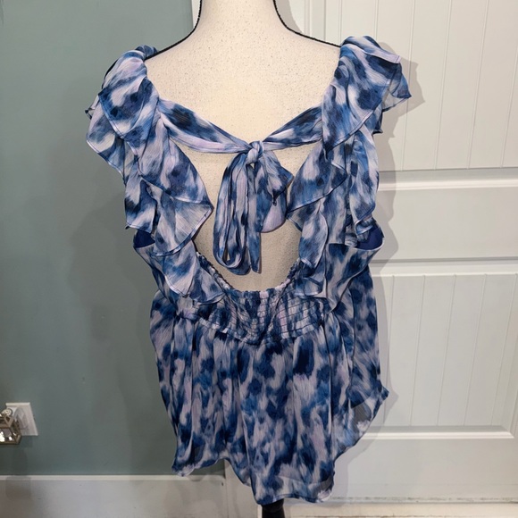 Banana Republic Flutter Tie Back empire waist top size XL - Picture 5 of 9